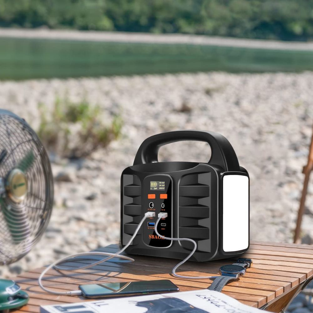 Outdoor Powerstation 'SBAOH' 99Wh, 150W: Solar Generator Battery for Travel &amp; Camping