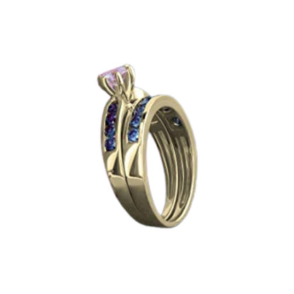 DazzlingRock Collection (DR1882-1834-14KY-6.5) 14Kt Gelbgold, Rundschliff, (K) Blauer Diamant