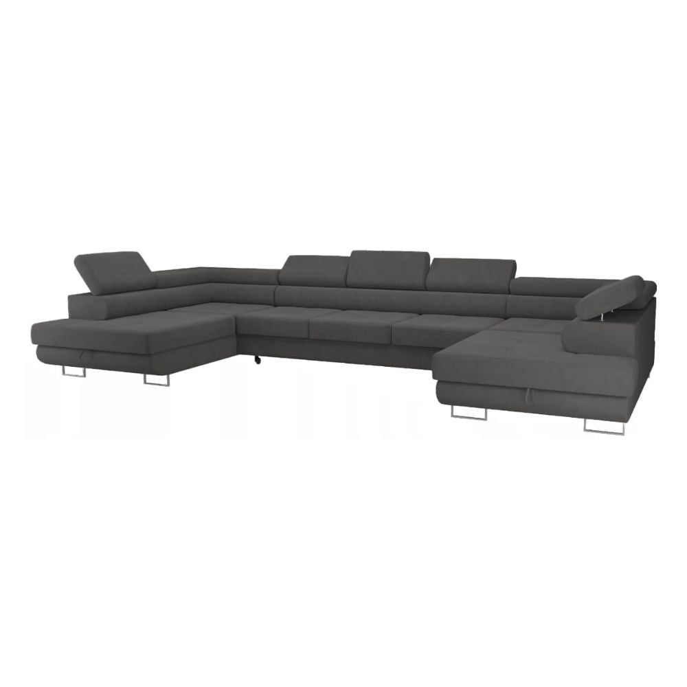 Premium 3-Sitzer Ecksofa mit Schlaffunktion 'Big PASTI U-Form' und Bettkasten