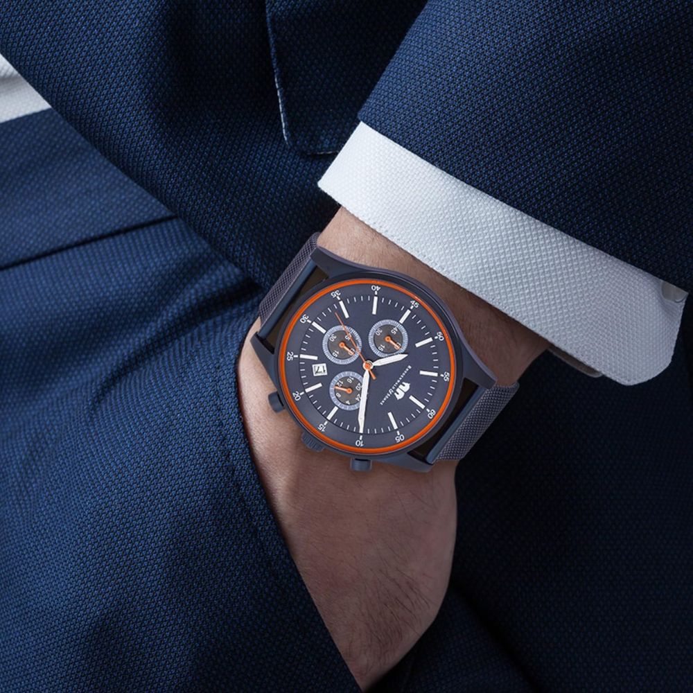 Rhodenwald &amp; Söhne Chronograph men's watch (10010358) with stainless steel bracelet