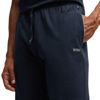 BOSS men's cotton shorts: Comfortable with elastic waistband &amp; logo, leisure &amp; homewear