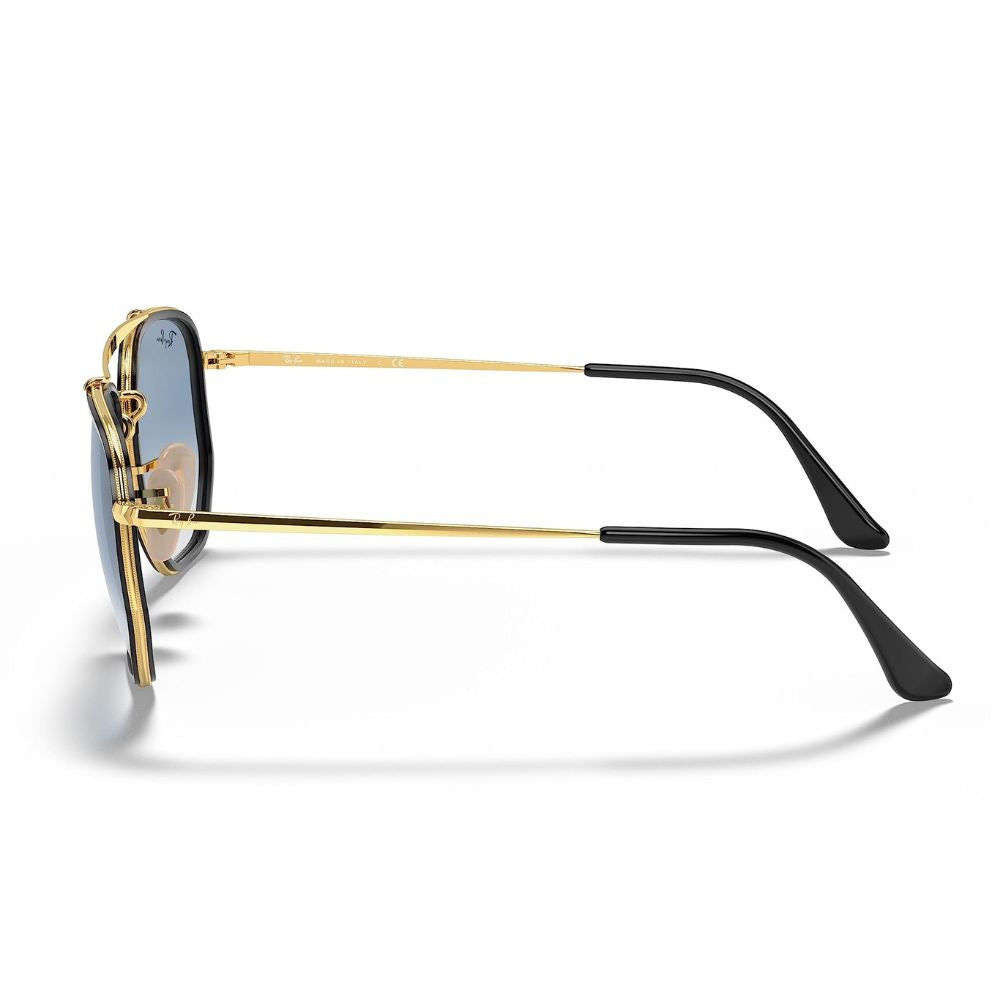 Ray Ban 'RB3648M' Unisex Sunglasses: Gold Retro Style (Size: 52mm)