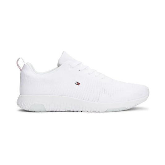 Tommy Hilfiger 'CORPORATE KNIT RIB RUNNER' Herren Sneaker in Weiß