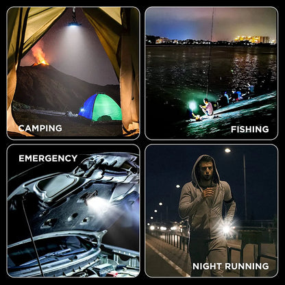 COB Keychain LED Flashlight with 1000 Lumens | 3 Light Modes and Folding Bracket: Rechargeable