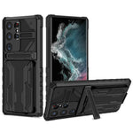 Étui avec béquille Samsung pour S24-S23-S22-S21 Ultra | avec porte-carte de crédit intégré