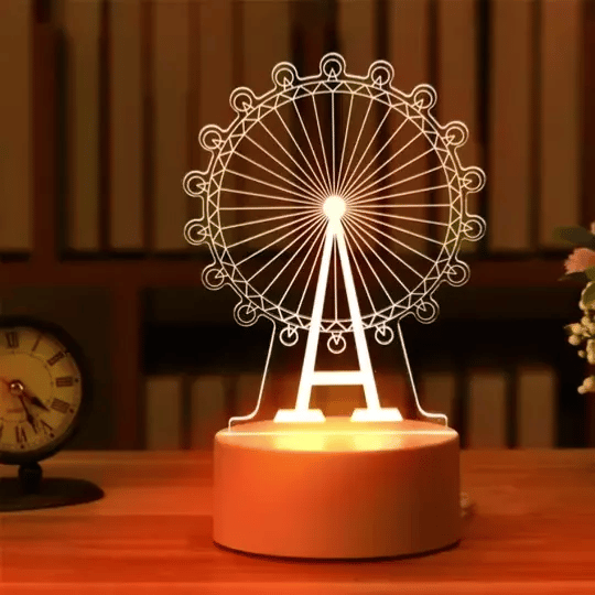 3D Acryl-USB-LED-Nachtlicht | Perfektes Geschenk: Warmweiß - Preview GIF