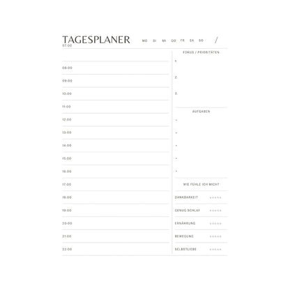 Tagesplaner - Stärker als die Kälte: Journal für Motivation im DIN A5 Format | 100 linierte Seiten mit Zeitachse